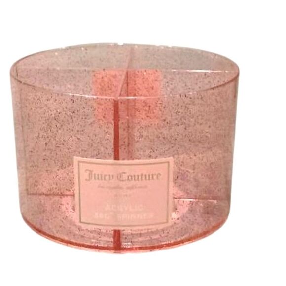 Juicy Couture Homw Pink Glitter Infused 4-Section Acrylic Organizer - Picture 2 of 6